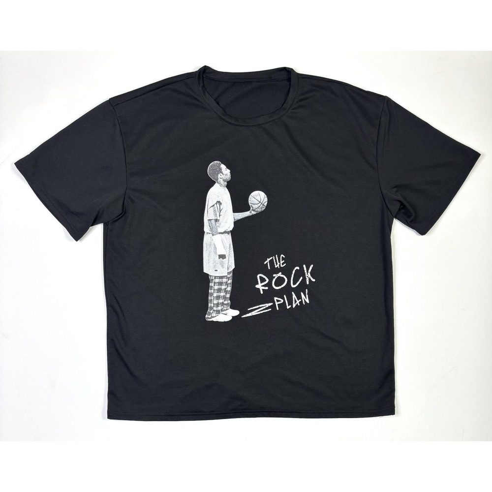 Kobe The Rock Plan T-Shirt Men's 2XL Basketball Graphic Black
